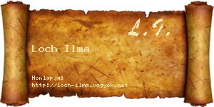 Loch Ilma névjegykártya